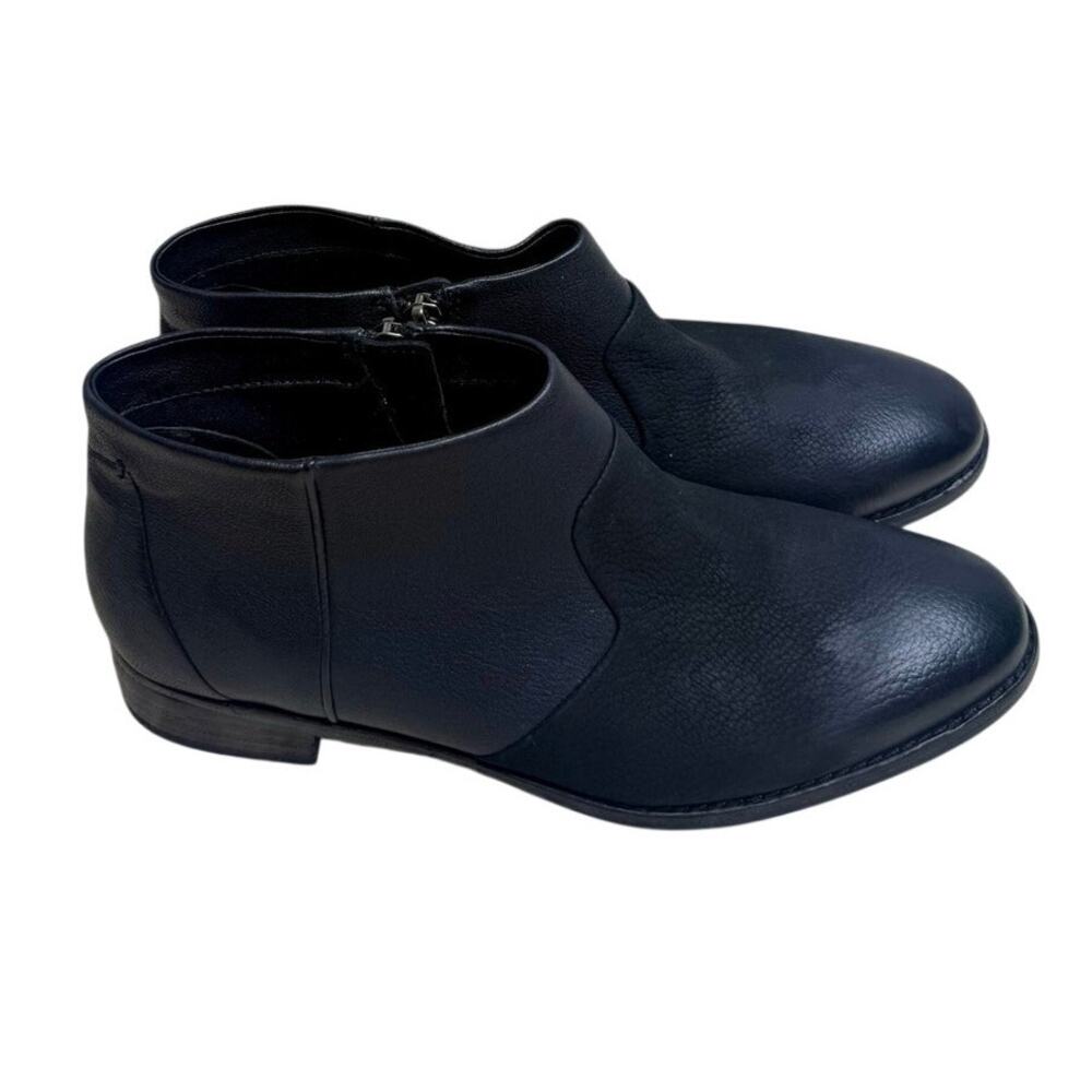 PATRICIA NASH Women's 9 SUZANNA Ankle Boot Dual Textured Leather Bootie Black